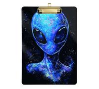 clipboard Automotive Glittering Alien Print Black for Personalized clipboards for Teachers