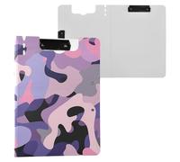 Clipboard Camouflage Purple A4 Clipboard Folio Horizontal and Vertical Double Clips Nursing Clip Board with Cover