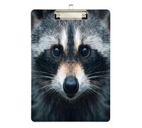 clipboard case Handle Funny Animal Head Raccoon Acrylic Cute for Teacher Nursing Size 9 x 12.5 Tablas para escribir