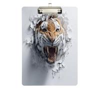 clipboard case Metal Angry Tigers 3D Style Wall Art Waterproof for Nurses Home Contractor Size 9 x 12.5 Tabla para escribir