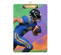 Clipboard Clip A4 Size 12.5" x 9" Metal Clipboards with Low Profile Clip for Volleyball Coaches Elementary Football Player in Action