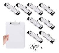 Clipboard Clip, Mountable Hardboard Clips, Clipboard Low Profile Clip, with Hanging Holes, Ideal for Offices, Homes, Restaurants, Factory Documents, Reports and Menus, Business Work, 8 Pcs