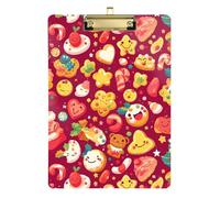 Clipboard Clips A4 Size 12.5" x 9" Menu Clipboards with Low Profile Clip for Hospital Office Meeting Christmas Cookies Monsters Dinosaurs