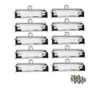 Clipboard Clips Mountable Spring Loaded Low Profile Clipboard Clamp with Rubber Feet 10PCS Low Profile Clamps
