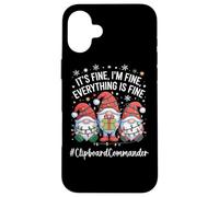 Clipboard Commander Gnome Everything Is Fine Funny Christmas Case for iPhone 16 Plus