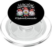 Clipboard Commander Gnome Everything Is Fine Funny Christmas PopSockets PopGrip for MagSafe