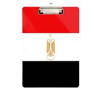 clipboard Container Egypt Flag Egyptian Red and Black Plastic for Nursing Student Trade Quest Size 9 x 12.5 Tabla para escribir