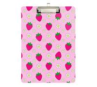 clipboard Doctor Cute Pink Strawberries Kawaii-Style Waterproof for Coaches Medical Classroom Size 9 x 12.5 Tabla para escribir
