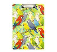 clipboard Document Holder Parrot African Bird Colorful Standard Hole for Clip Board Teacher Size 9 x 12.5 Tabla para escribir con Clip