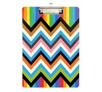 clipboard Document Holder Rainbow Striped Acrylic Cute for First Year Teacher Must Haves Size 9 x 12.5 Tablas para escribir