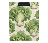 Clipboard Foldable A4 Clipfolio Double Clips Pen Holder Office Clip Board with Cover Chinese Cabbage Wasteland Punk Style
