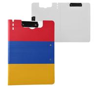 Clipboard Foldable National Flag of Armenia A4 Clipboard Folio Horizontal and Vertical Double Clips Nursing Clip Board with Hard Cover