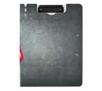 Clipboard Folder, A4 Foldable Clipboard with Dual Metal Clips File Cover PP Board Hold 80 Sheets 18.9 x 12.6 in as Retirement Concept Red Boxing Gloves Hanging on Wall