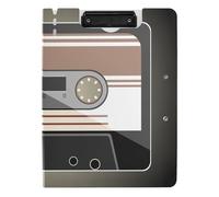 Clipboard Folder, A4 Foldable Clipboard with Dual Metal Clips File Cover PP Board Hold 80 Sheets 18.9 x 12.6 in Vintage Musical Device A Symbol of The Last Century