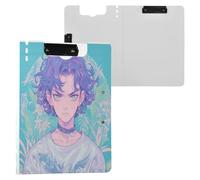 Clipboard Folder Angry Boy Old Lace A4 Clipboard with Padfolio Double Metal Clips Pen Holder Office Clip Board with Cover