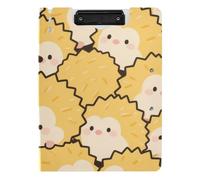 Clipboard Folder Cute Cartoon Hedgehog Yellow A4 Clipboard Binderfolio Double Clips Pen Holder Office Clip Board with Cover