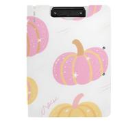 Clipboard Folder Hello Fall Autumn Pumpkin White A4 Clipboard with Padfolio Horizontal and Vertical Double Clips School Clip Board with Cover