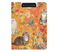 Clipboard Folder Mighty Manx Cats Orange A4 Clipboard Binder Horizontal and Vertical Double Clips School Clip Board with Cover