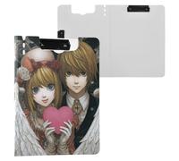 Clipboard Folder with Storage Anime Angel A4 Clipboard Folio Horizontal and Vertical Double Clips Office Clip Board with Cover