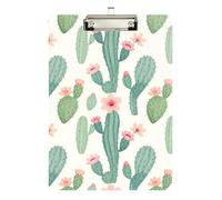 clipboard for Desk Rose Succulents Flowers Desert Cactuses Transparent for Nursing Student Trade Quest Size 9 x 12.5 Tabla para escribir con Clip