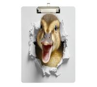 clipboard Fun Funny Duckling 3D Wall Art Waterproof for Soccer Truck Driver Size 9 x 12.5 Tabla para escribir