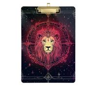 clipboard Hardware Brass Colorful Glitter Tarot Astrology Lion for Coaches Medical Classroom