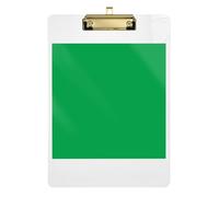 Clipboard Irish Green Decorative Clipboard A4 Standard Size Clip Boards for Nurses Teachers Coaches, Low Profile Gold Clip Retractable Hanging Tab, 12.5" x 9" 12.5 x 9 Inches