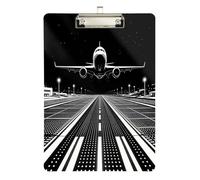 clipboard Large Size Piloting Airplane Airport Runway Plastic for Coaches Medical Classroom Size 9 x 12.5 Tablas para escribir
