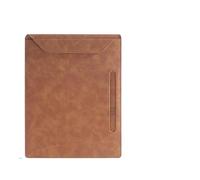 Clipboard Leather A4 File Folder with Pen Insert Writing Clipboard One-Handed Document Filing Organizer(01-Brown)