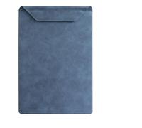 Clipboard Leather A4 File Folder with Pen Insert Writing Clipboard One-Handed Document Filing Organizer(02-Blue)