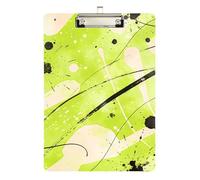 clipboard Note pad Fluorescent Green Spot Acrylic Cute for Homework Pediatric Size 9 x 12.5 Tablas para escribir