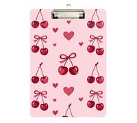 clipboard on Pink Bows Cherry Cute Girl Transparent for Personalized clipboards for Teachers Size 9 x 12.5 Tabla para escribir