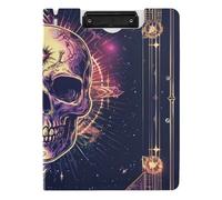 Clipboard Pirate Skull Tarot A4 Clipboard Folio Double Clips Pen Holder School Clip Board with Cover