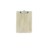 Clipboard Portable Wooden Writing Clipboard File Hardboard Document Holder Office Stationery(A5-Wood Color)