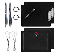 Clipboard Set Letter Size with Metal Clip, Back, Pens and Lanyards for Checklists and Daily Notes Clipboard Set Letter Size Pen Tether Checklist Board Inventory Record Daily Note