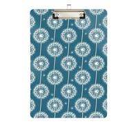 clipboard Set Pretty Modern White Dandelion Flowers Hard Board for Teacher Must Haves for Classroom Elementary Size 9 x 12.5 Tablas para escribir