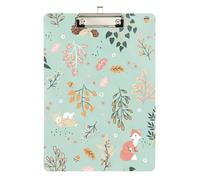 Clipboard Waterproof Low Profile Clip Standard A4 Letter Size Office Hardboard 12.5" L x 9" W Forestland Creatures