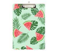 Clipboard Waterproof Low Profile Clip Standard A4 Letter Size Office Hardboard 12.5" L x 9" W Watermelon Tropical Green