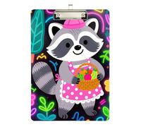 Clipboard Waterproof Low Profile Clip Standard A4 Letter Size Office Hardboards 12.5" L x 9" W Raccoon