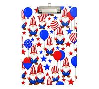 clipboard with Big Clip 4th July Gnome Standard Hole for Nurses Home Contractor Size 9 x 12.5 Tabla para escribir