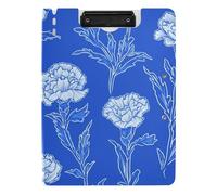 Clipboard with Folder Carnation Glory Blue A4 Clipboard with Binder Double Metal Clips Pen Holder Nursing Clip Board with Cover