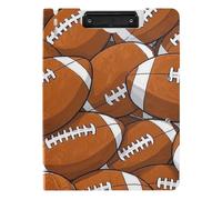 Clipboard with Folder Cartoon Sports Football A4 Clipboard Padfolio Double Clips Pen Holder School Clip Board with Cover