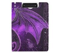 Clipboard with Folder Mysterious Purple Dragon A4 Clipboard Clipfolio Double Clips Pen Holder Nursing Clip Board with Cover