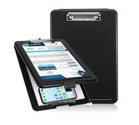 Clipboard with Storage A4, Storage Clipboard Folder Clip Boards with Compartment and Pen Holders, A4 Clipboards Storages Box with Compartment, Clipboard Strong Clip Boards with Cover, Great for Work