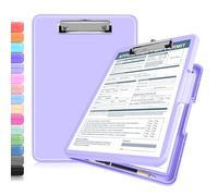 Clipboard with Storage, Clipboards 8.5x11 with Storage, Nursing Clipboard Foldable, Smooth Writing with Pen Holder Clipboards, High Capacity Storage Clipboard