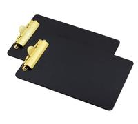 Clipboard Wooden BLACK A5 Pad with GOLD Clip Set of 2 Pieces