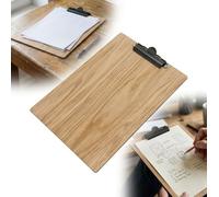 Clipboard Wooden Pad A4 OAK with BLACK Clip for Science Notes