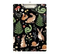 Clipboard Woodland Animals Owls Decorative Clipboards for Nurses Teachers Coaches Paperboard Chic Design Clipboards Low Profile Gold Clip Retractable Hanging Tab