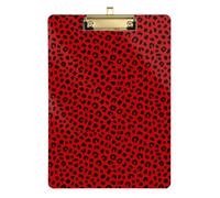 Clipboards 12x9 Inch Bold Red Black Spotted Gold
