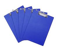 Clipboards A4 Writing Clip Boards Personal Organiser for School, Office, Work Heavy Duty Clips and Rubber Grips 6/12 Packs Red, Blue, Black or Mixed Colours (Blue, 12 Pack)